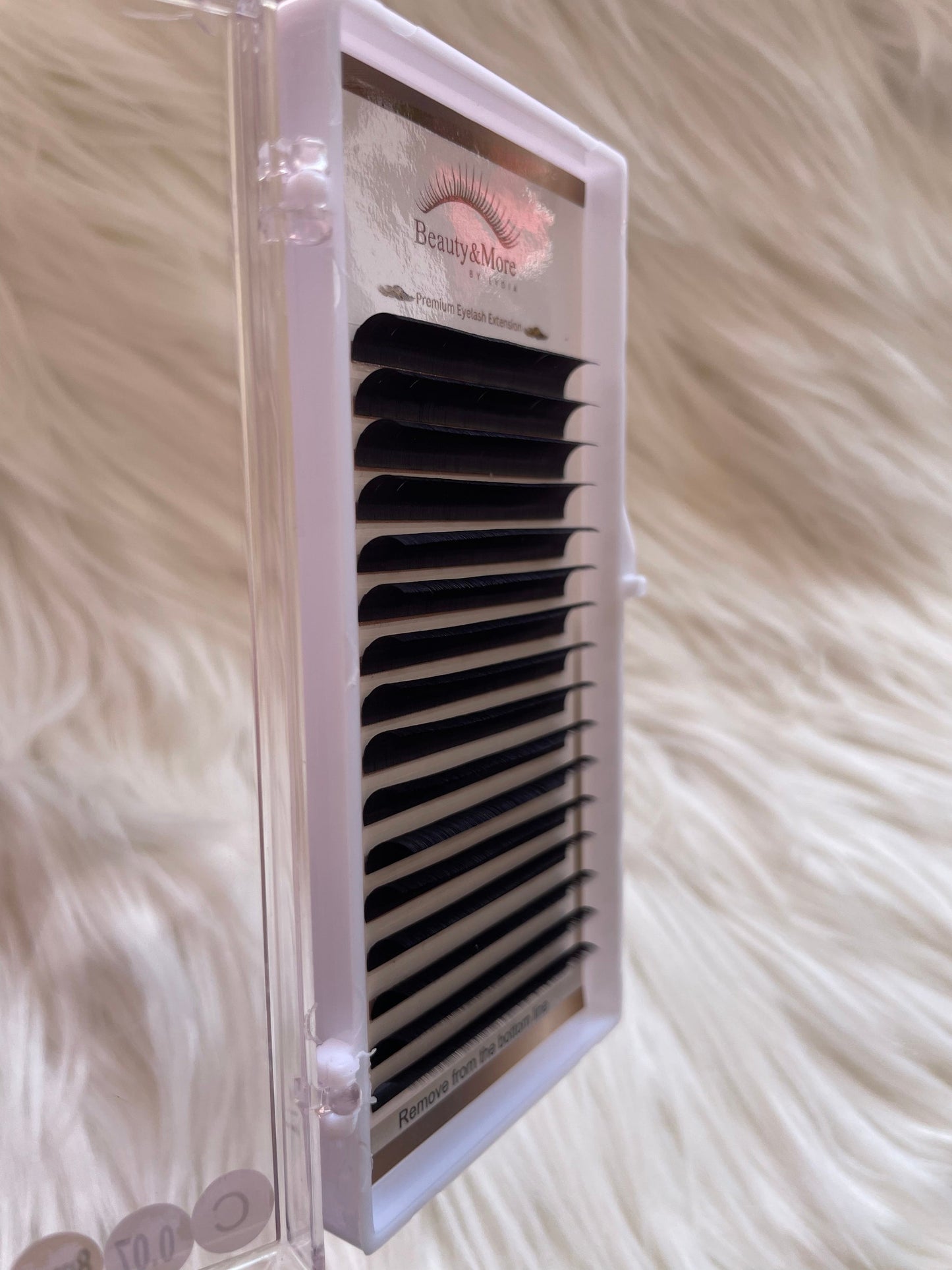 Beauty & More Mink Volum Lashes Wimpern zum fächern, Curl D, Stärke 0,07, Länge 10mm